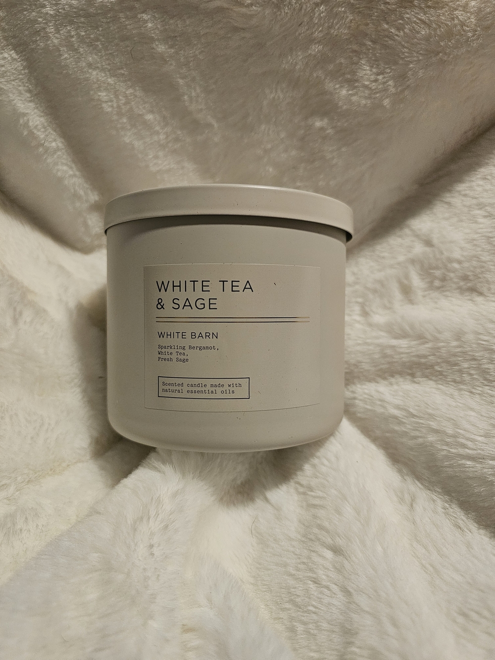White Barn Candle Co White Tea & Sage 3 Wick Candle